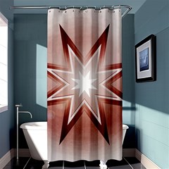 Star Christmas Festival Decoration Shower Curtain 36  X 72  (stall)  by Simbadda