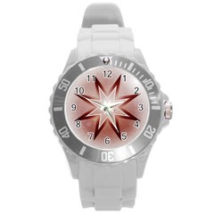 Star Christmas Festival Decoration Round Plastic Sport Watch (l) by Simbadda