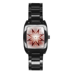 Star Christmas Festival Decoration Stainless Steel Barrel Watch by Simbadda