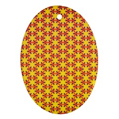 Texture Background Pattern Oval Ornament (Two Sides)