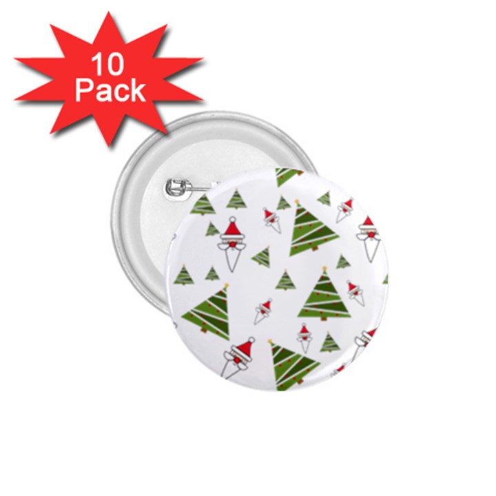 Christmas Santa Claus Decoration 1.75  Buttons (10 pack)