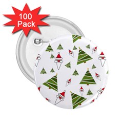 Christmas Santa Claus Decoration 2 25  Buttons (100 Pack)  by Simbadda