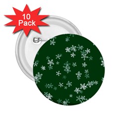 Template Winter Christmas Xmas 2 25  Buttons (10 Pack) 