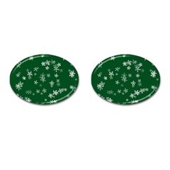 Template Winter Christmas Xmas Cufflinks (oval)