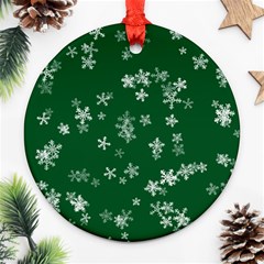 Template Winter Christmas Xmas Round Ornament (two Sides)