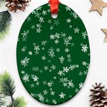 Template Winter Christmas Xmas Oval Ornament (Two Sides) Front