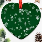 Template Winter Christmas Xmas Heart Ornament (Two Sides) Front