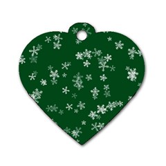 Template Winter Christmas Xmas Dog Tag Heart (one Side) by Simbadda