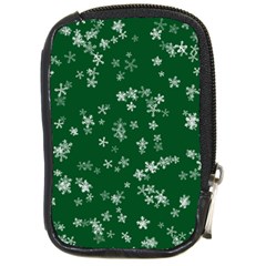 Template Winter Christmas Xmas Compact Camera Leather Case by Simbadda