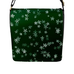 Template Winter Christmas Xmas Flap Closure Messenger Bag (l)