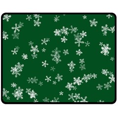 Template Winter Christmas Xmas Double Sided Fleece Blanket (medium)  by Simbadda