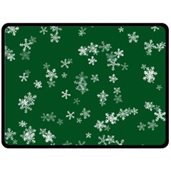 Template Winter Christmas Xmas Double Sided Fleece Blanket (large)  by Simbadda