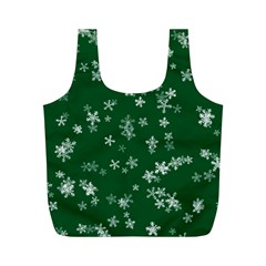 Template Winter Christmas Xmas Full Print Recycle Bag (m)