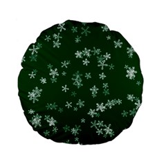 Template Winter Christmas Xmas Standard 15  Premium Flano Round Cushions