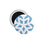 Snowflake Snow Flake White Winter 1.75  Magnets Front