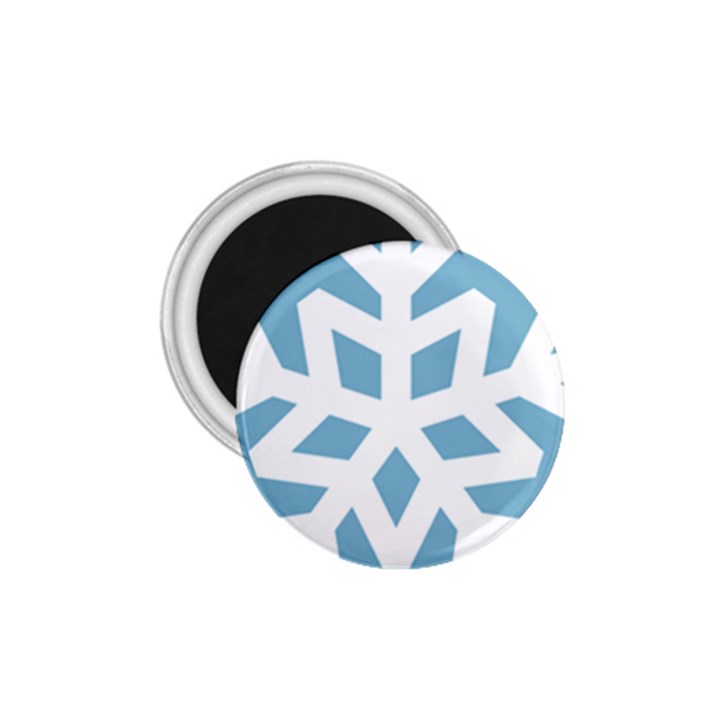 Snowflake Snow Flake White Winter 1.75  Magnets