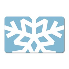 Snowflake Snow Flake White Winter Magnet (rectangular)