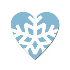 Snowflake Snow Flake White Winter Heart Magnet