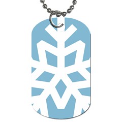 Snowflake Snow Flake White Winter Dog Tag (two Sides)