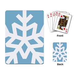 Snowflake Snow Flake White Winter Playing Cards Single Design by Simbadda