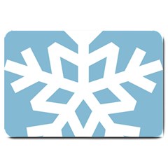 Snowflake Snow Flake White Winter Large Doormat  by Simbadda