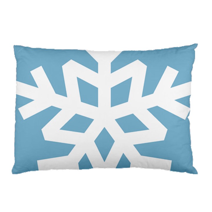 Snowflake Snow Flake White Winter Pillow Case