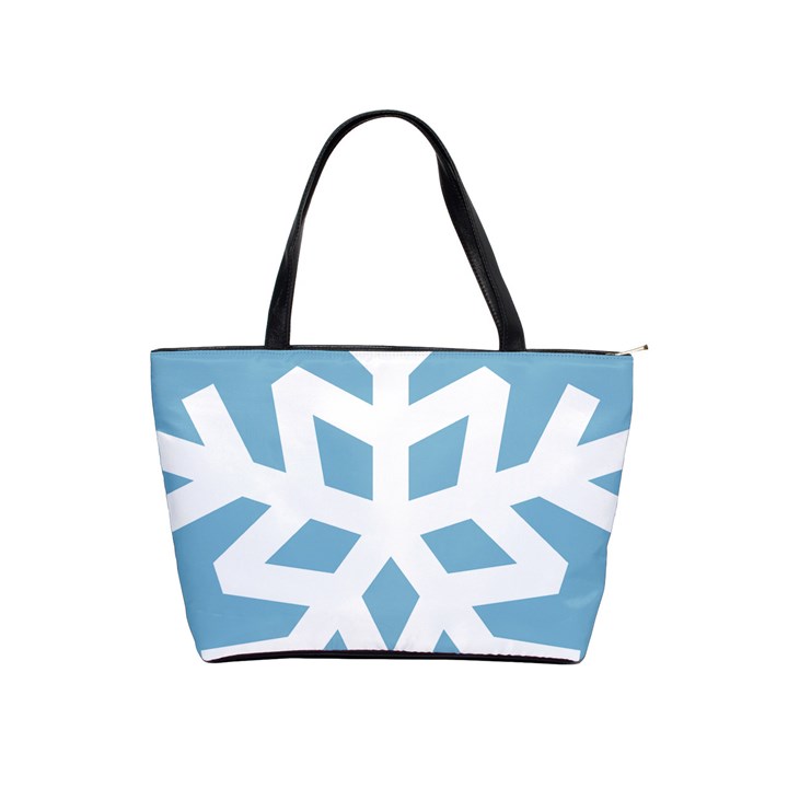 Snowflake Snow Flake White Winter Classic Shoulder Handbag