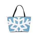 Snowflake Snow Flake White Winter Classic Shoulder Handbag Back