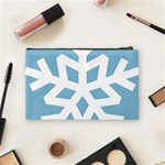 Snowflake Snow Flake White Winter Cosmetic Bag (Medium) Back