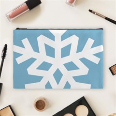 Snowflake Snow Flake White Winter Cosmetic Bag (large)