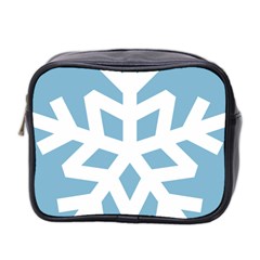 Snowflake Snow Flake White Winter Mini Toiletries Bag (two Sides)