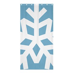 Snowflake Snow Flake White Winter Shower Curtain 36  X 72  (stall)  by Simbadda