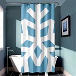 Snowflake Snow Flake White Winter Shower Curtain 36  x 72  (Stall)  Curtain(36 X72 ) - 33.26 x66.24  Curtain(36 X72 )