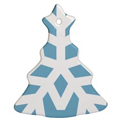 Snowflake Snow Flake White Winter Christmas Tree Ornament (two Sides)