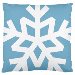 Snowflake Snow Flake White Winter Large Cushion Case (two Sides) by Simbadda