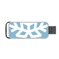 Snowflake Snow Flake White Winter Portable Usb Flash (two Sides) by Simbadda