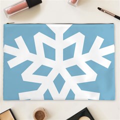 Snowflake Snow Flake White Winter Cosmetic Bag (xxl)