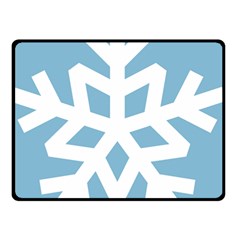 Snowflake Snow Flake White Winter Double Sided Fleece Blanket (small) 