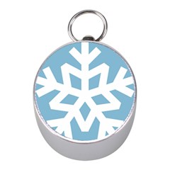 Snowflake Snow Flake White Winter Mini Silver Compasses