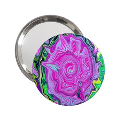 Groovy Pink, Blue And Green Abstract Liquid Art 2 25  Handbag Mirrors by myrubiogarden