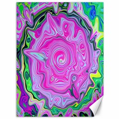 Groovy Pink, Blue And Green Abstract Liquid Art Canvas 36  X 48  by myrubiogarden