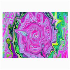 Groovy Pink, Blue And Green Abstract Liquid Art Large Glasses Cloth (2-side) by myrubiogarden