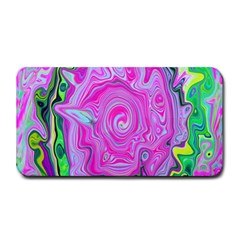 Groovy Pink, Blue And Green Abstract Liquid Art Medium Bar Mats by myrubiogarden