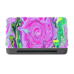 Groovy Pink, Blue And Green Abstract Liquid Art Memory Card Reader With Cf by myrubiogarden