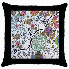 Sledscape Throw Pillow Case (Black)