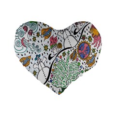 Sledscape Standard 16  Premium Heart Shape Cushions by chellerayartisans