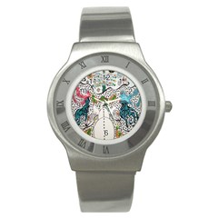 Happysnowman Stainless Steel Watch by chellerayartisans