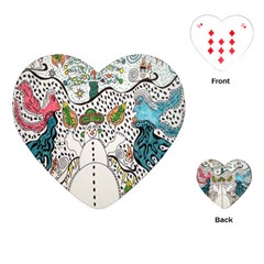 Happysnowman Playing Cards (heart) by chellerayartisans