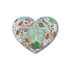 Snowglobe Heart Coaster (4 Pack)  by chellerayartisans