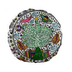 Snowglobe Standard 15  Premium Round Cushions by chellerayartisans